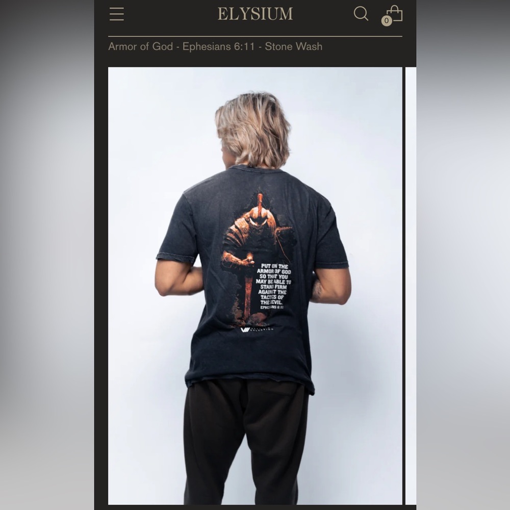 Elysium athletic seventh salvation armor of God shirt.